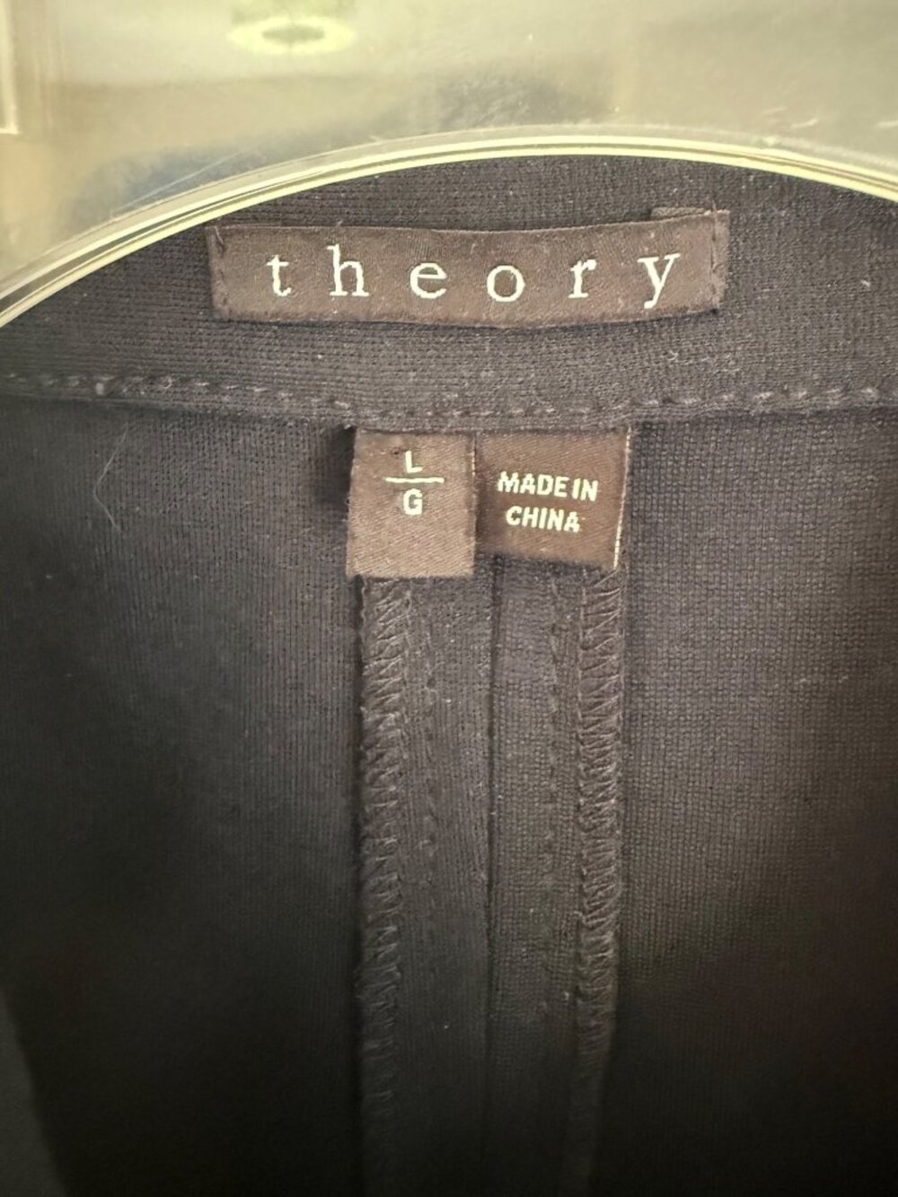 Theory 'Erimenthia' Ponte Navy Blue Button Front Mini Shirtdress Large - Picture 3 of 6